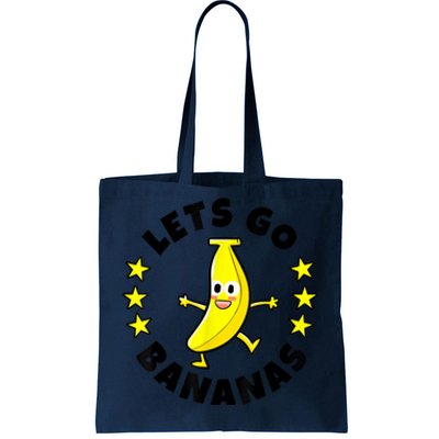 Lets Go Bananas | Funny Fruit Pun | Banana Tote Bag