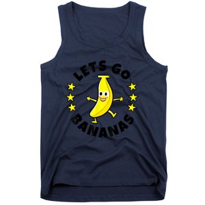 Lets Go Bananas | Funny Fruit Pun | Banana Tank Top