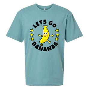 Lets Go Bananas | Funny Fruit Pun | Banana Sueded Cloud Jersey T-Shirt