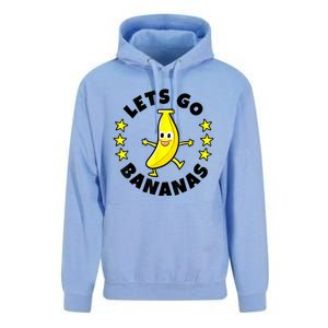 Lets Go Bananas | Funny Fruit Pun | Banana Unisex Surf Hoodie