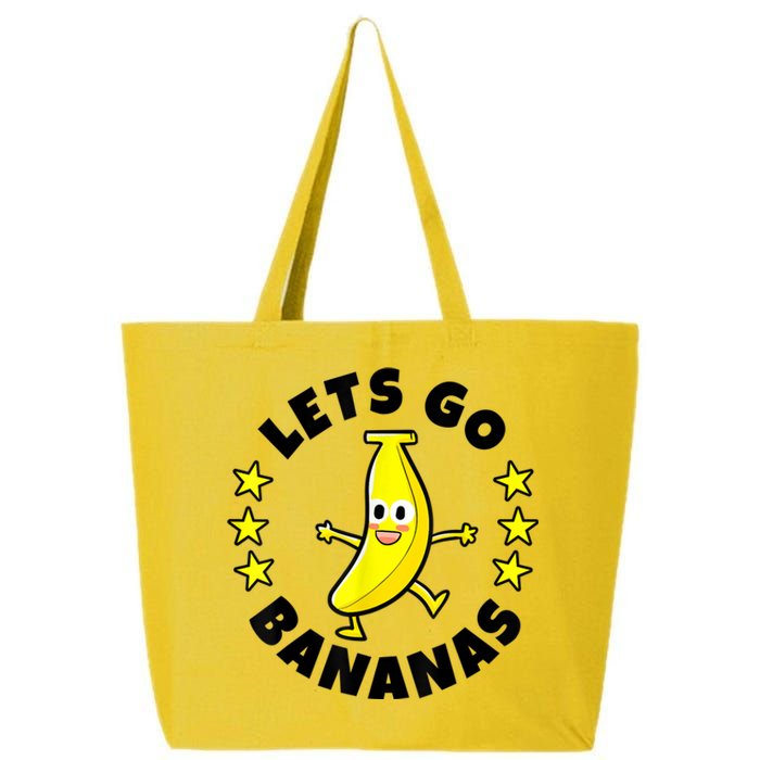 Lets Go Bananas | Funny Fruit Pun | Banana 25L Jumbo Tote