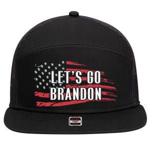 Lets Go Brandon LetS Go Brandon Usa Flag 7 Panel Mesh Trucker Snapback Hat