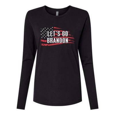 Lets Go Brandon LetS Go Brandon Usa Flag Womens Cotton Relaxed Long Sleeve T-Shirt