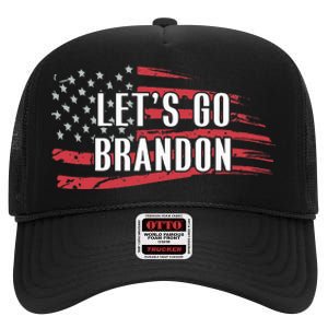 Lets Go Brandon LetS Go Brandon Usa Flag High Crown Mesh Back Trucker Hat