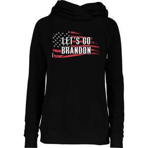 Lets Go Brandon LetS Go Brandon Usa Flag Womens Funnel Neck Pullover Hood