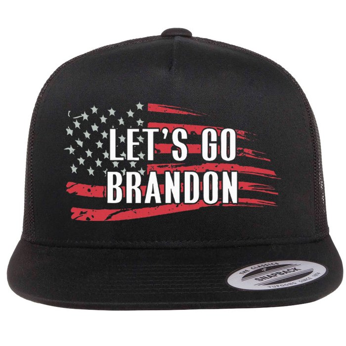 Lets Go Brandon LetS Go Brandon Usa Flag Flat Bill Trucker Hat