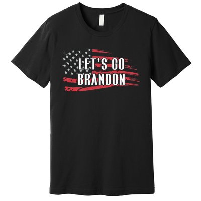 Lets Go Brandon LetS Go Brandon Usa Flag Premium T-Shirt