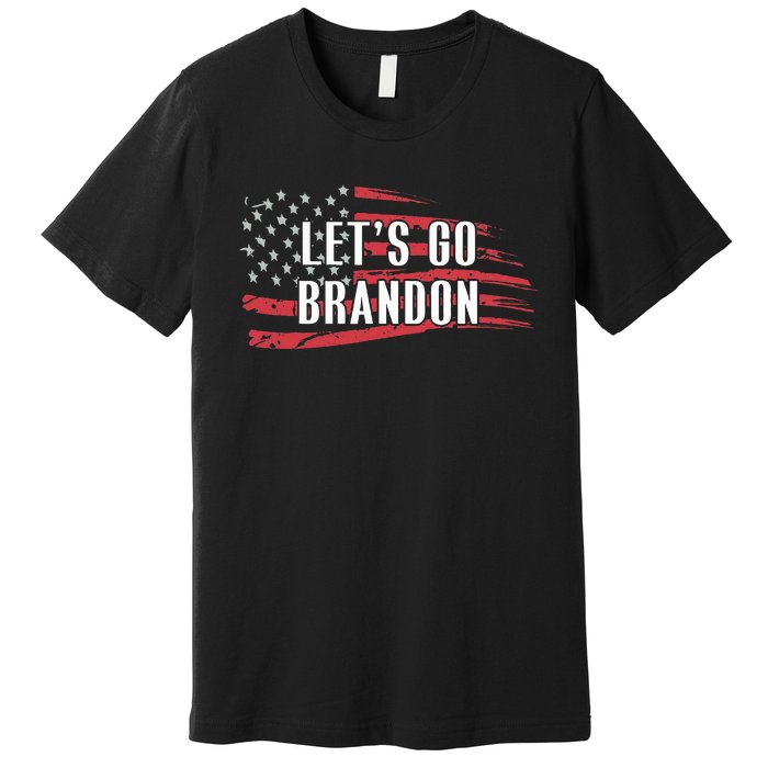 Lets Go Brandon LetS Go Brandon Usa Flag Premium T-Shirt