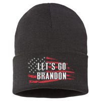 Lets Go Brandon LetS Go Brandon Usa Flag Sustainable Knit Beanie