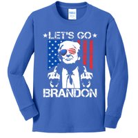 LetS Go Brandon Pro Trump 2024 Flag Anti Joe Biden Gift Kids Long Sleeve Shirt