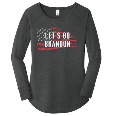 Lets Go Brandon LetS Go Brandon Usa Flag Women's Perfect Tri Tunic Long Sleeve Shirt