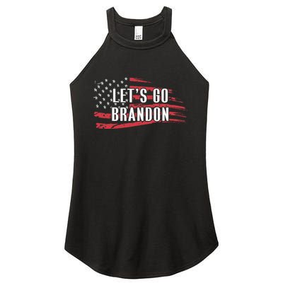 Lets Go Brandon LetS Go Brandon Usa Flag Women's Perfect Tri Rocker Tank