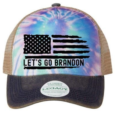 LetS Go Brandon Flag Sunglasses Legacy Tie Dye Trucker Hat