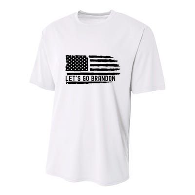 LetS Go Brandon Flag Sunglasses Youth Performance Sprint T-Shirt
