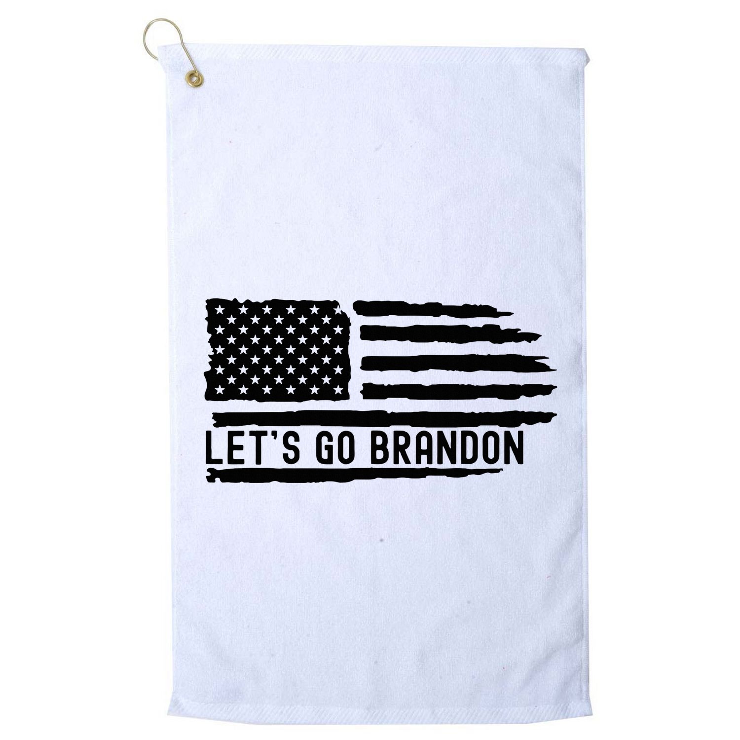 LetS Go Brandon Flag Sunglasses Golf Towel