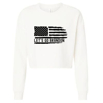 LetS Go Brandon Flag Sunglasses Cropped Pullover Crew