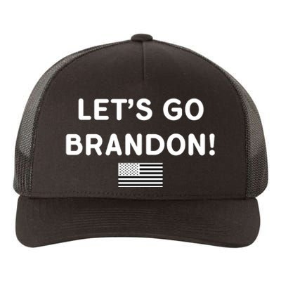 Let's Go Brandon Biden Chant Grey Style USD Flag Yupoong Adult 5-Panel Trucker Hat