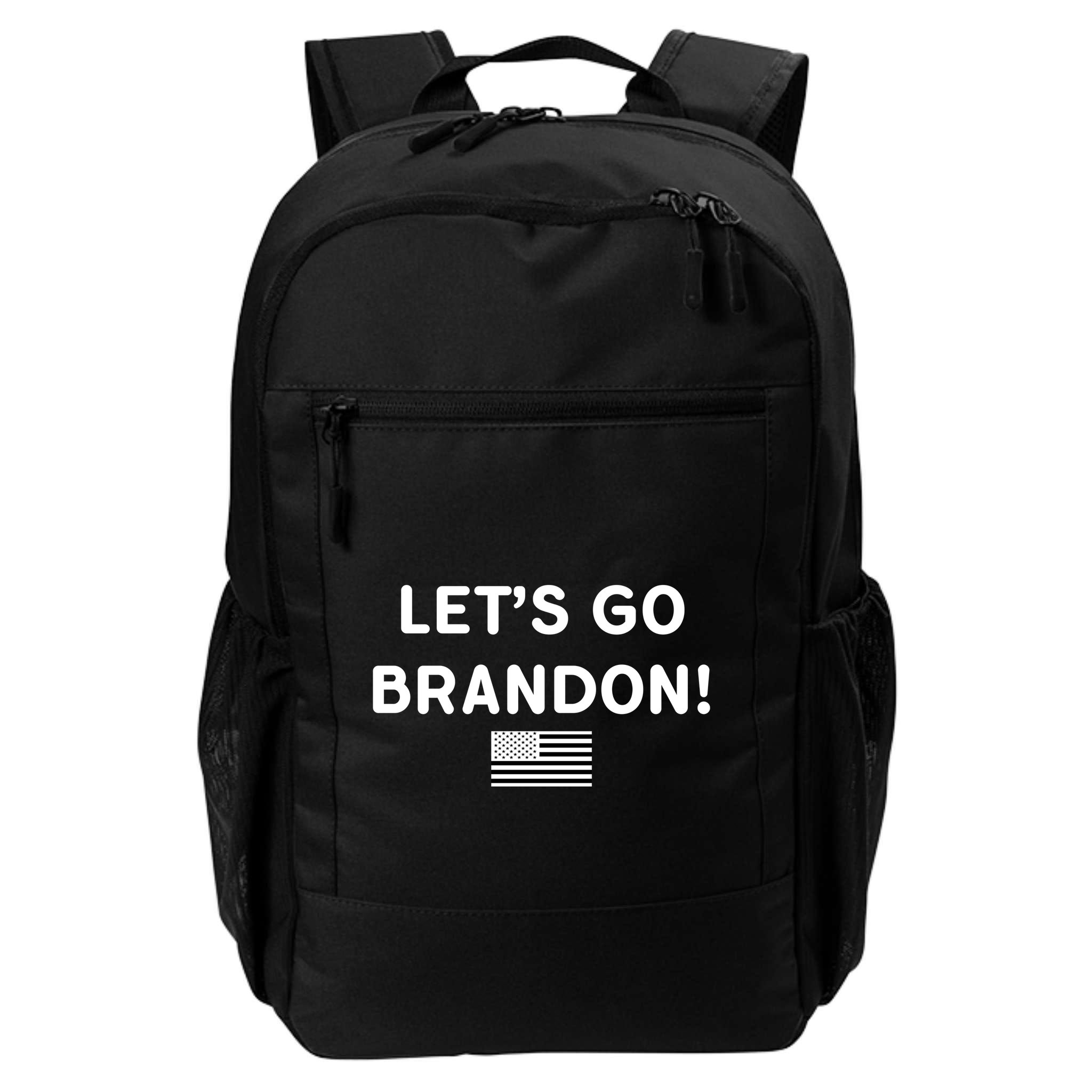 Let's Go Brandon Biden Chant Grey Style USD Flag Backpack