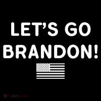 Let's Go Brandon Biden Chant Grey Style USD Flag Drawstring Bag