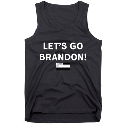 Let's Go Brandon Biden Chant Grey Style USD Flag Tank Top