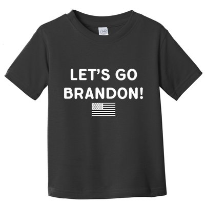 Let's Go Brandon Biden Chant Grey Style USD Flag Toddler T-Shirt