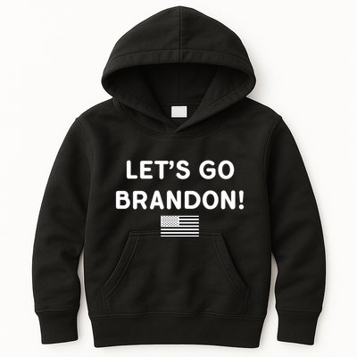 Let's Go Brandon Biden Chant Grey Style USD Flag Kids Hoodie