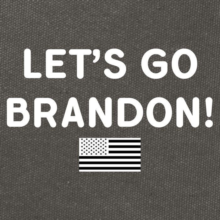 Let's Go Brandon Biden Chant Grey Style USD Flag Cotton Canvas Backpack
