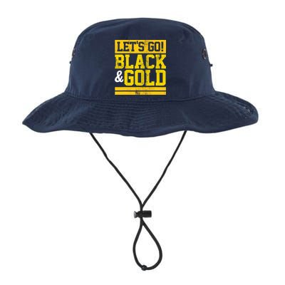 Let's Go Black & Gold Team Favorite Colors Vintage Game Day Bucket Hat