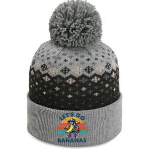 Lets Go Bananas Baseball Player Retro Sunset The Baniff Cuffed Pom Beanie