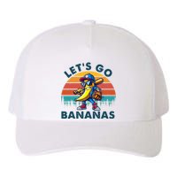 Lets Go Bananas Baseball Player Retro Sunset Yupoong Adult 5-Panel Trucker Hat