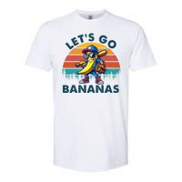 Lets Go Bananas Baseball Player Retro Sunset Softstyle CVC T-Shirt