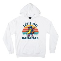 Lets Go Bananas Baseball Player Retro Sunset Hoodie