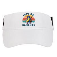 Lets Go Bananas Baseball Player Retro Sunset Adult Drive Performance Visor