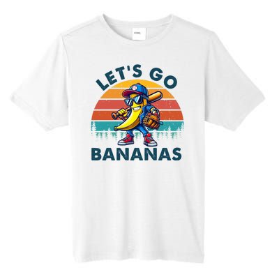 Lets Go Bananas Baseball Player Retro Sunset Tall Fusion ChromaSoft Performance T-Shirt