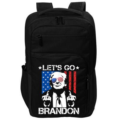 Let's Go Brandon Trump Middle Finger Flag Impact Tech Backpack