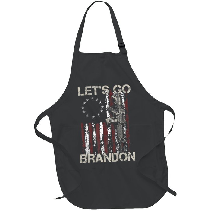 Lets Go Brandon Gun American Flag Patriots Let's Go Brandon Apron