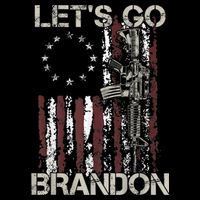 Lets Go Brandon Gun American Flag Patriots Let's Go Brandon Apron