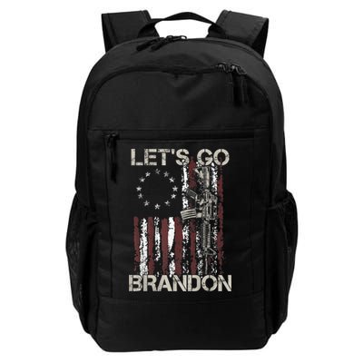 Lets Go Brandon Gun American Flag Patriots Let's Go Brandon Backpack