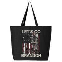Lets Go Brandon Gun American Flag Patriots Let's Go Brandon 25L Jumbo Tote
