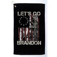 Lets Go Brandon Gun American Flag Patriots Let's Go Brandon Golf Towel