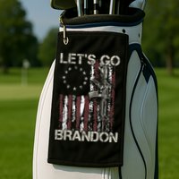 Lets Go Brandon Gun American Flag Patriots Let's Go Brandon Golf Towel