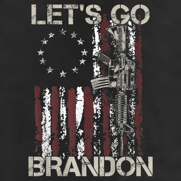 Lets Go Brandon Gun American Flag Patriots Let's Go Brandon Golf Towel