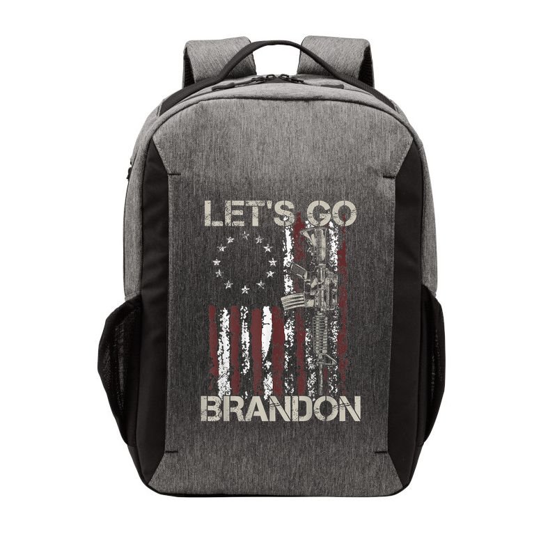 Lets Go Brandon Gun American Flag Patriots Let's Go Brandon Vector Backpack