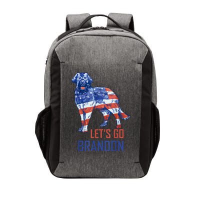 LetS Go Brandon Retro Dog Us Flag Funny Conservative Vector Backpack