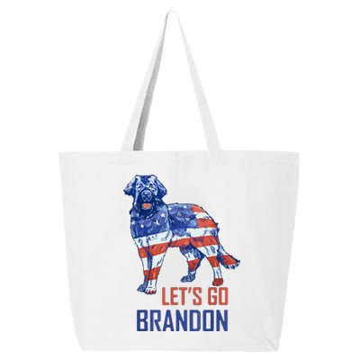 LetS Go Brandon Retro Dog Us Flag Funny Conservative 25L Jumbo Tote