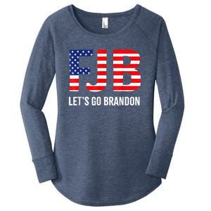 Let’s Go Brandon Conservative US Flag FJB Gift Women's Perfect Tri Tunic Long Sleeve Shirt