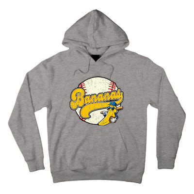 Lets Go Bananas Banana Playing Baseball Baseball Player Tall Hoodie