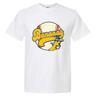 Lets Go Bananas Banana Playing Baseball Baseball Player Garment-Dyed Heavyweight T-Shirt