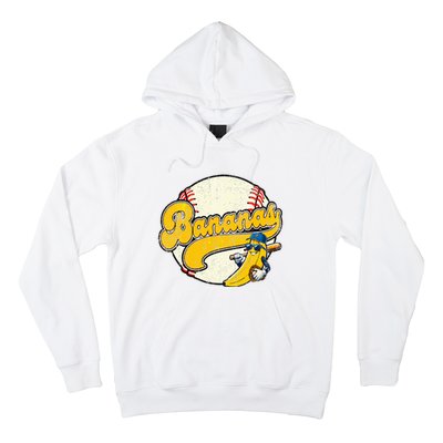 Lets Go Bananas Banana Playing Baseball Baseball Player Hoodie