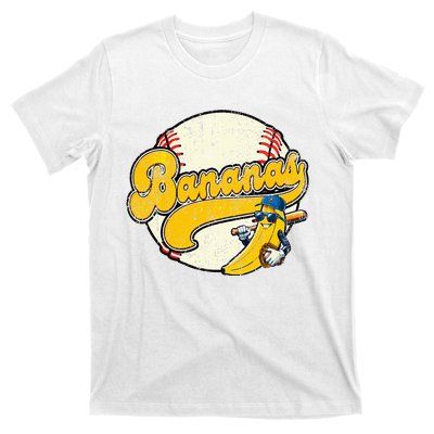 Lets Go Bananas Banana Playing Baseball Baseball Player T-Shirt